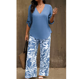 Leah | Elegant Printed Two-Piece Set