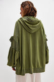LELENA™ - Chic Zip Up Hooded Side Bow Long Sleeve Jacket