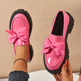 FULI™ - Elegant Solid Color Bowknot Slip-On Loafers
