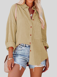 WOLLY™ - Casual Button Down Long Sleeve Blouse