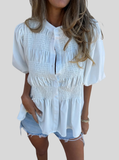 ELIZA™ - Pleated Button-Up Blouse