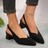Isabella™ | Elegant Rhinestone Slingback Heels